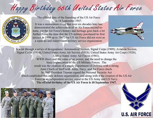 67th birthday US Air Force September 18th