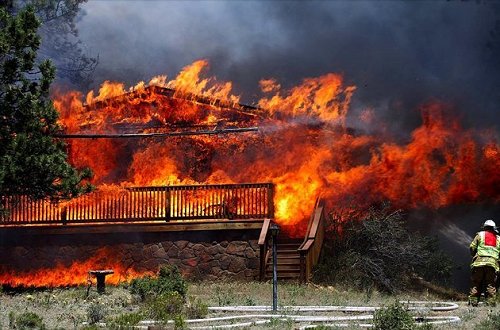 House burning in Colorado - June 2012
