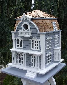Blue Mansard Birdhouse