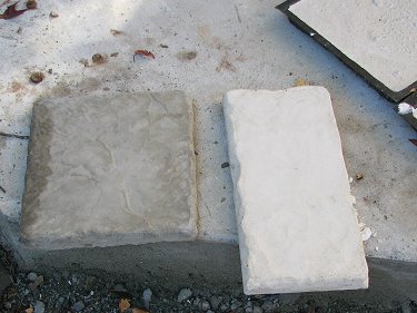 Homemade paver stone colors