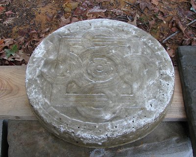White Celtic design paver stone