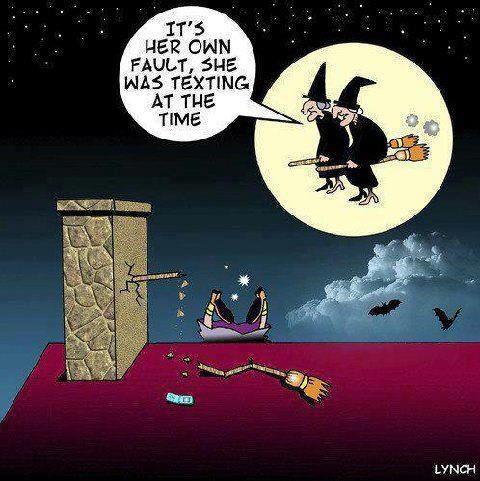 Flying Halloween Witches
